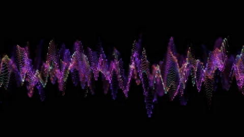 Animation. Abstract glowing lines background. Wavy form neon line structure Stock Footage 149896865