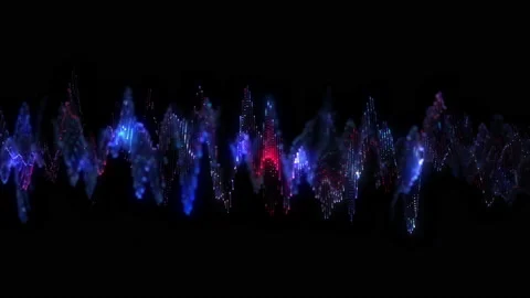 Animation. Abstract glowing lines background. Wavy form neon line structure. Stock Footage 149896904