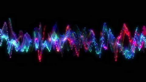 Animation. Abstract glowing lines background. Wavy form neon line structure. Stock Footage 149896929
