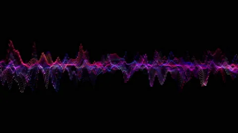 Animation. Abstract glowing lines background. Wavy form neon line structure Stock Footage 149897314