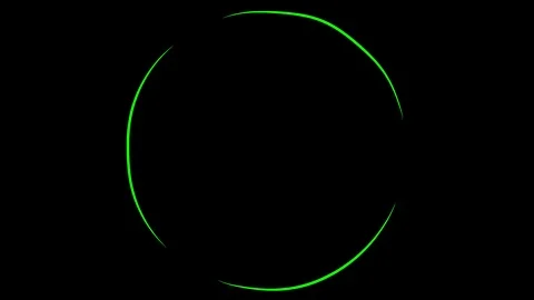 Animation. Abstract image of blurry glowing rings. Rotating red and green Stock Footage 105469172