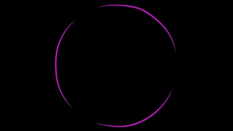 Animation. Abstract image of blurry glowing rings. Rotating pink and turquoise Stock Footage 105469194