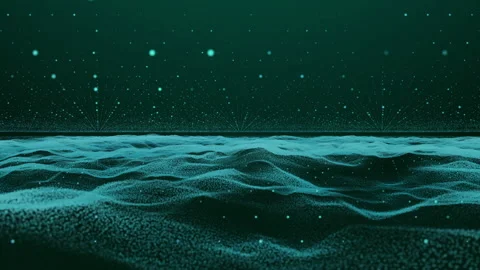 Animation of abstract iridescent waves. Stock Footage 260053362