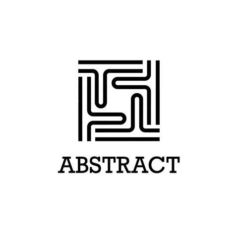 Animation abstract lines logo icon minimal on white background Stock Footage 266327615