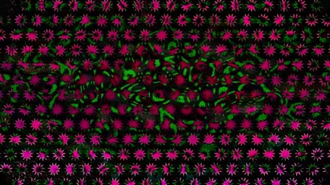 Animation abstract loop colored motion background texture art design video Stock-Footage 251735371