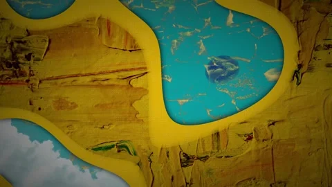 Animation abstract loop colored motion background texture art design video Stock Footage 251735788