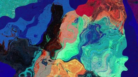 Animation abstract loop colored motion background texture art design video Video stock 251736141