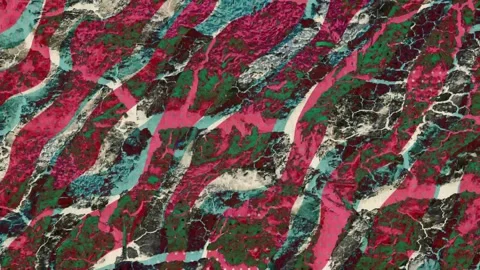 Animation abstract loop colored motion background texture art design video Video stock 251737130