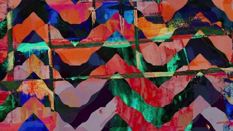 Animation abstract loop colored motion background texture art design video Stock Footage 251737131
