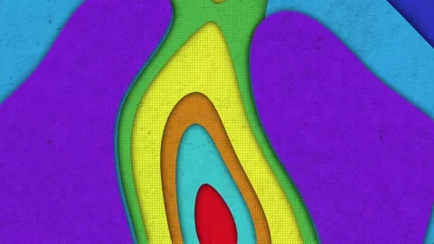 Animation abstract loop colored motion background texture art design video Stock Footage 251737150