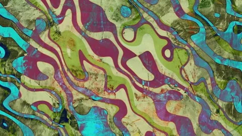 Animation abstract loop colored motion background texture art design video Stock Footage 251737158