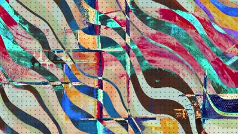 Animation abstract loop colored motion background texture art design video Stock Footage 251737159