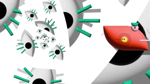 Animation - abstract minimalist geometric background with infinity zoom eff.. Stock Footage 264580464