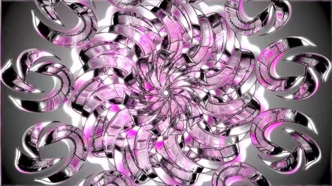 Animation of Abstract Optical Glass with a 3D Element. Video stock 295752424