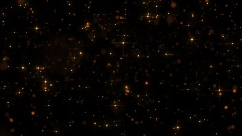 Animation of abstract orange flickering particles Stock Footage 260484927