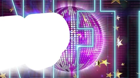 Animation of abstract pattern with falling stars and illuminated nft text over Stock Footage 327355563