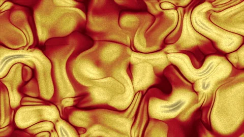 Animation Abstract pattern with molten gold and swirling red lava Vidéo 334658529