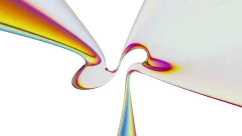 Animation of an abstract prism on a white background. Seamless loop. Stock Footage 141658134
