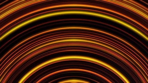 Animation of abstract red and blue neon circles moving and shimmering on a dark Stock Footage 105036886