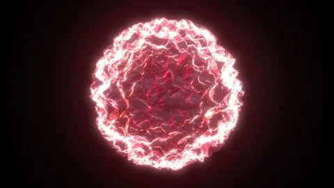 Animation abstract red energy ball. Burning energy sphere. Energy orb Stock Footage 308105002