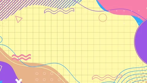 Animation of abstract retro background with geometric shapes Stock Footage 263876051