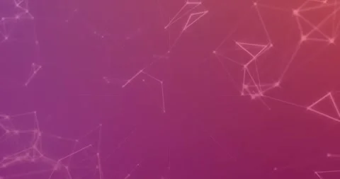 Animation of abstract shapes in seamless pattern and network of connections on Stock Footage 328466581