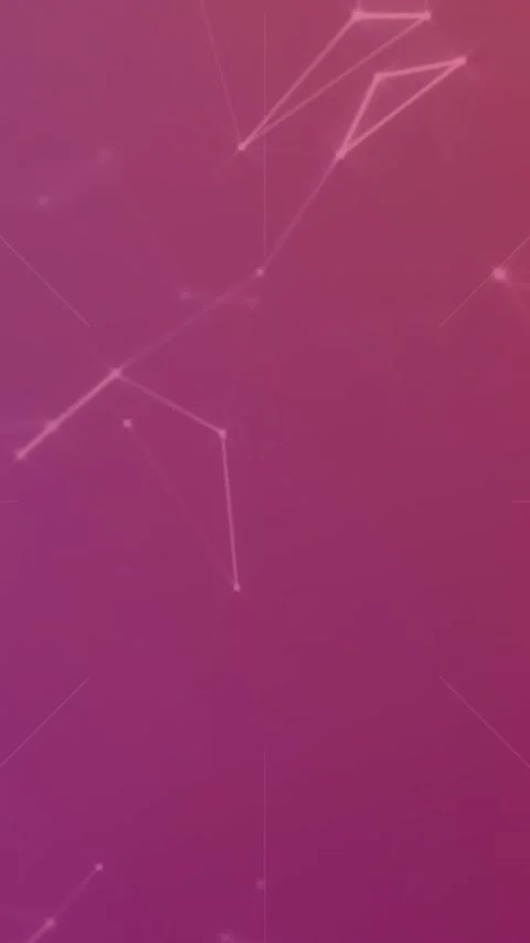 Animation of abstract shapes in seamless pattern and network of connections on Stock Footage 344693244