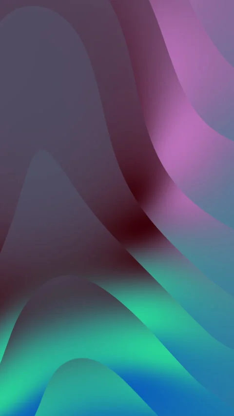 Animation abstract smooth colorful gradient waves dark purple blue green layered Stockbeeldmateriaal 336874098