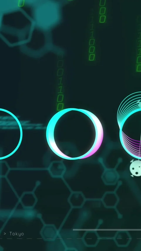 Animation of abstract spring shape and binary coding against medical data Stock Footage 321323687