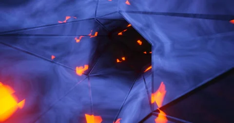 Animation abstract technology Network loop in the tunnel science Stock Footage 131841653