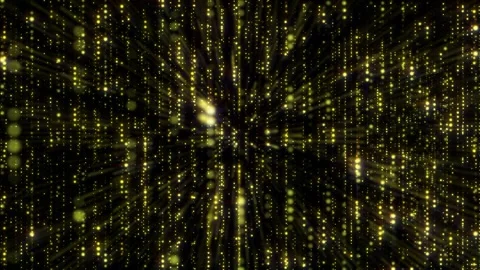 Animation of abstract yellow flickering particles Stock Footage 260748988