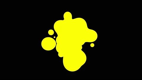 Animation of Abstract yellow smooth liquid shape. Stock Footage 239347724