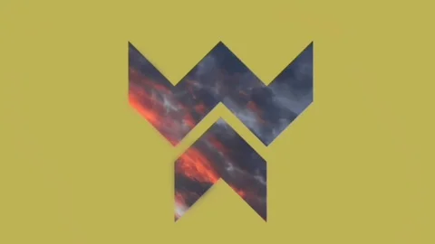 Animation of abstraction with picture inside Video stock 129681296