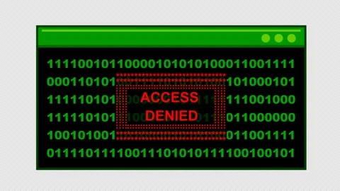 Animation access denied terminal cmd Stock Footage 337784144