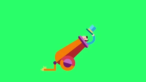 Animation acrobatics show circus object on green screen. Stock Footage 277239404