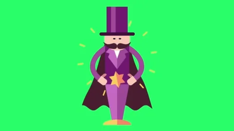 Animation acrobatics show circus object on green screen. Stock Footage 277239432