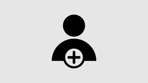 Animation of Add user icon. Stock Footage 241666712