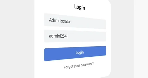 Animation admin login with overused password Stock Footage 312908006