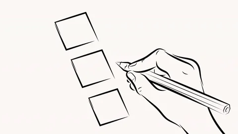 Animation affixing mark elections and decision-making Stock Footage 74239771