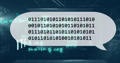 Animation of ai binary coding and mathematical data processing Stock Footage 310530675