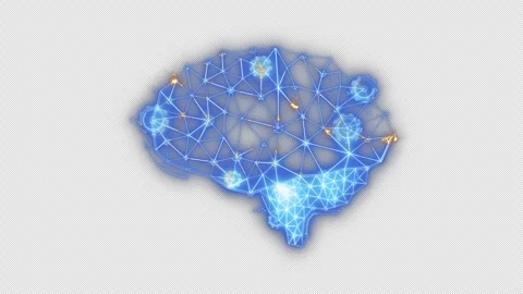 Animation of AI brain icon chatbot intelligent providing access information 스톡 동영상 313372226