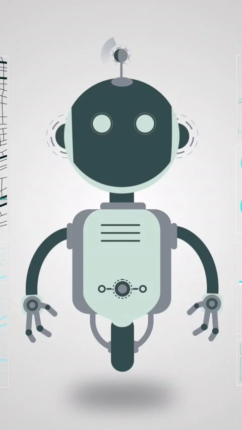 Animation of ai chatbot icon, map and data processing Stock Footage 343609635