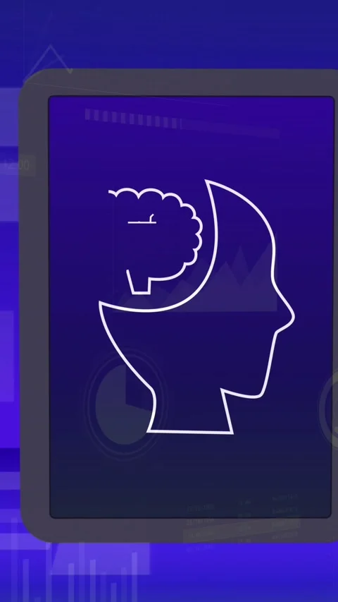Animation of ai data processing and icon over computer screen Stock Footage 341918700