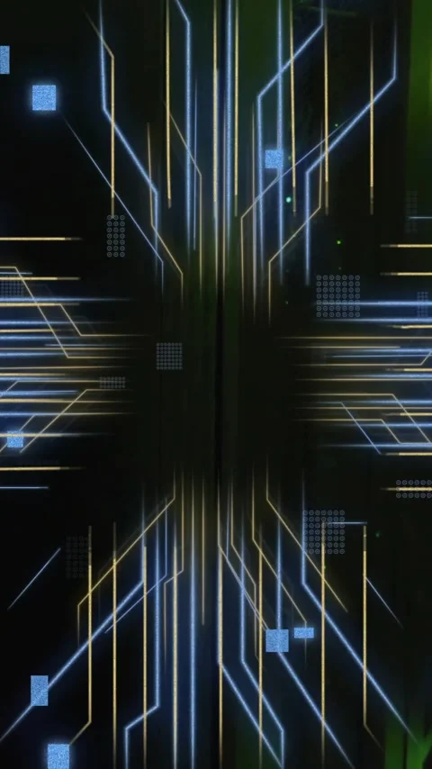 Animation of ai data processing and connections over black background Stock Footage 341918774