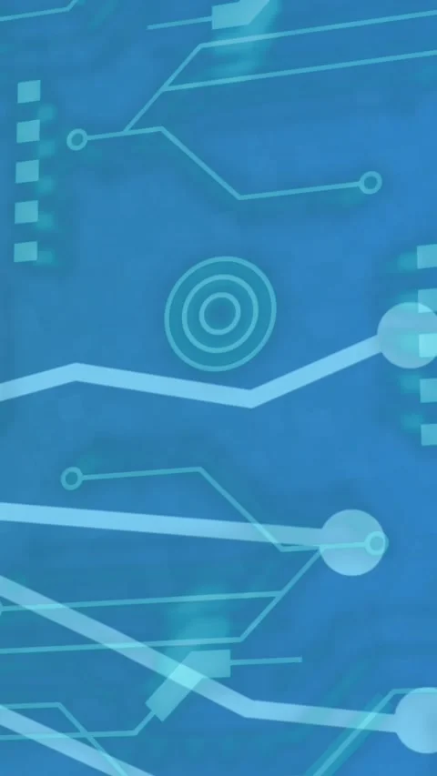 Animation of ai data processing with computer circuit board Stock Footage 343609172