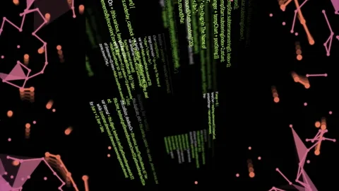 Animation of ai data processing over networks of connections Stock Footage 312620997
