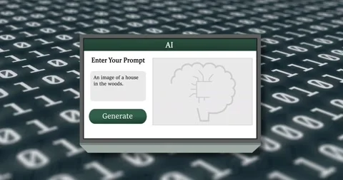 Animation of ai text and binary coding data processing over screen Stock Footage 329914698