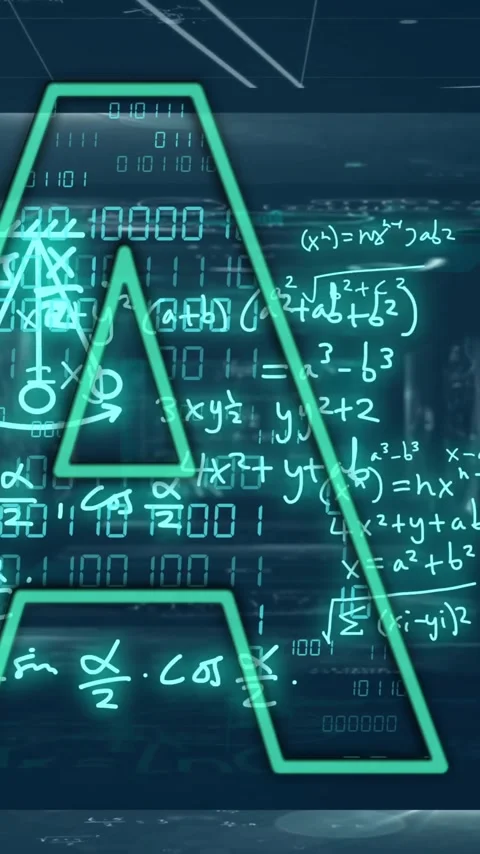 Animation of ai text and mathematical data processing Stock Footage 341927645
