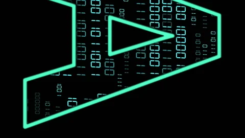 Animation of ai text with binary coding and data processing Video stock 312438652