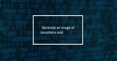 Animation of ai text, data processing and binary coding Stock Footage 329017919